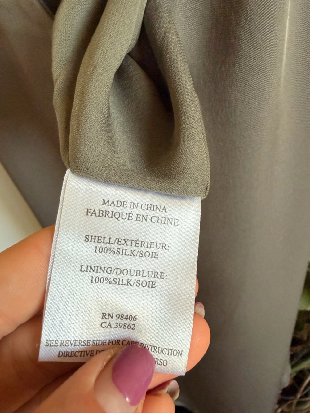 Theory Taupe-Grey Slip Dress with Spaghetti Straps - Picture 4 of 6